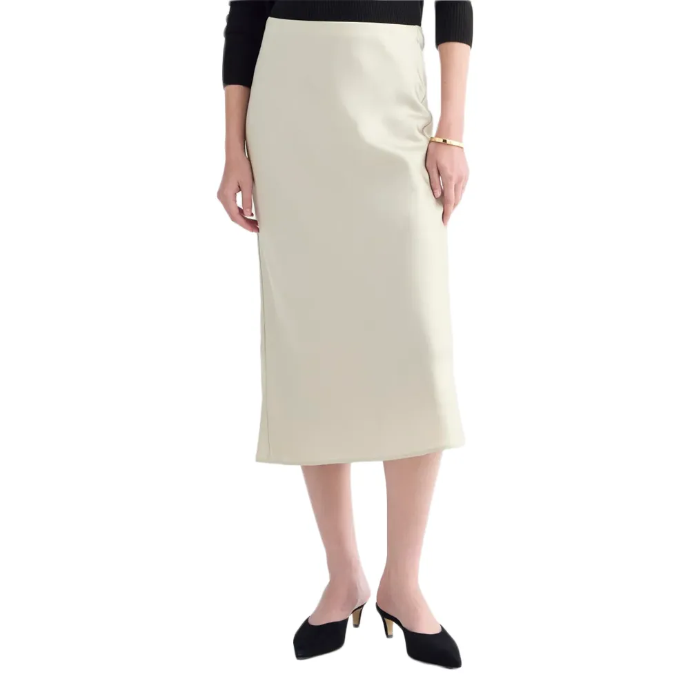 Silk Charmeuse Slip Skirt