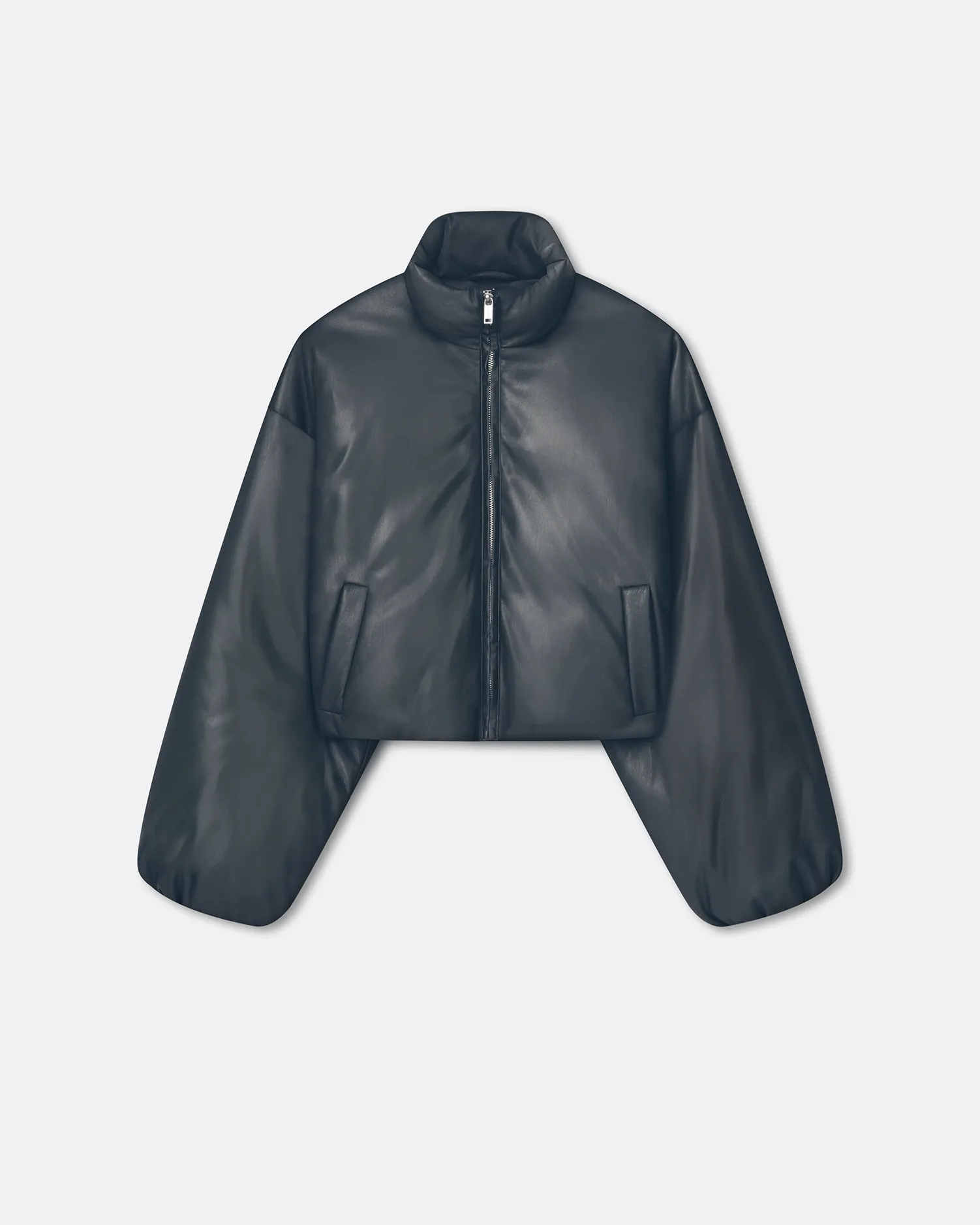 Cropped Okobor&trade; Alt-Leather Puffer Jacket
