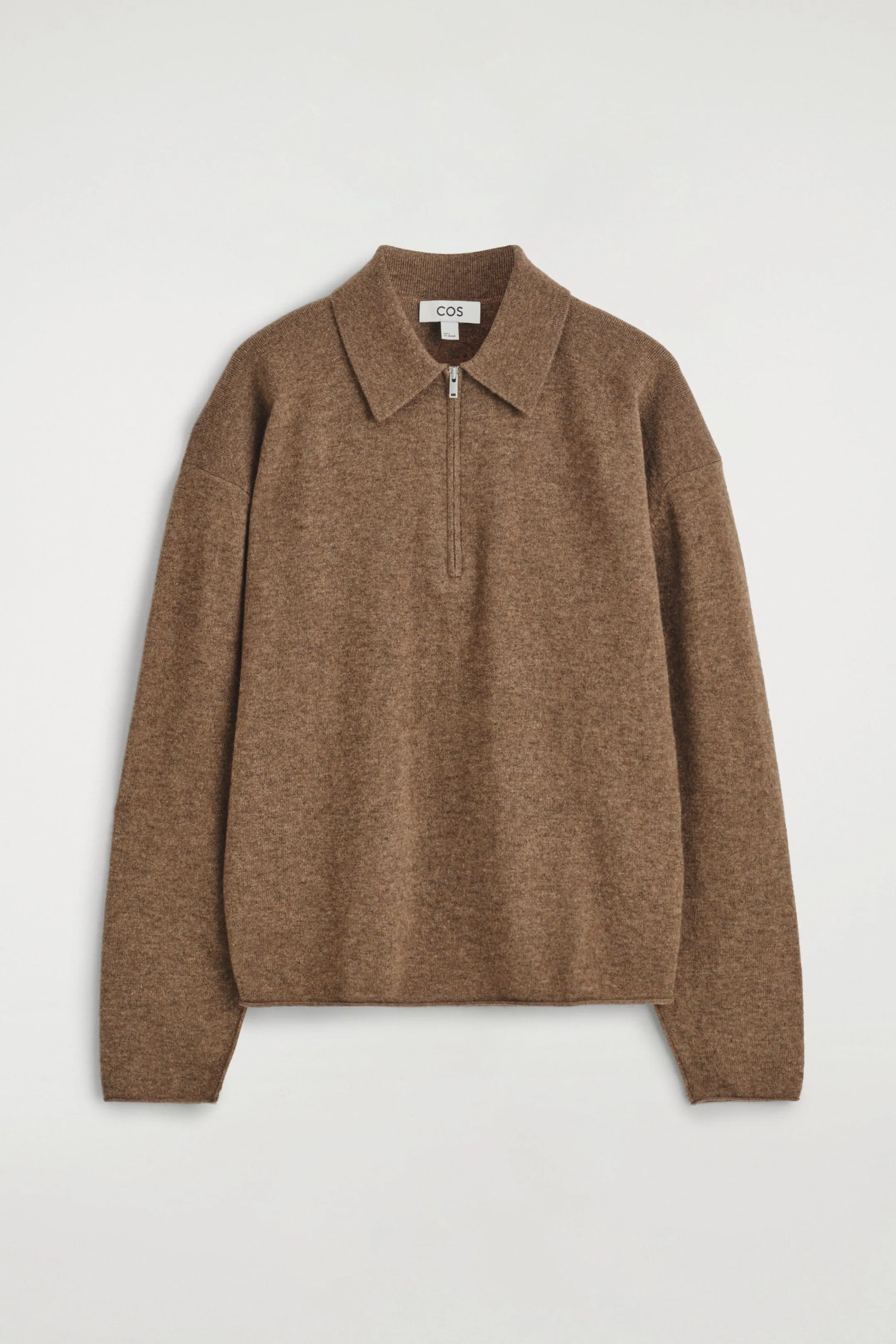 Merino Wool-Yak Zip-Up Sweater