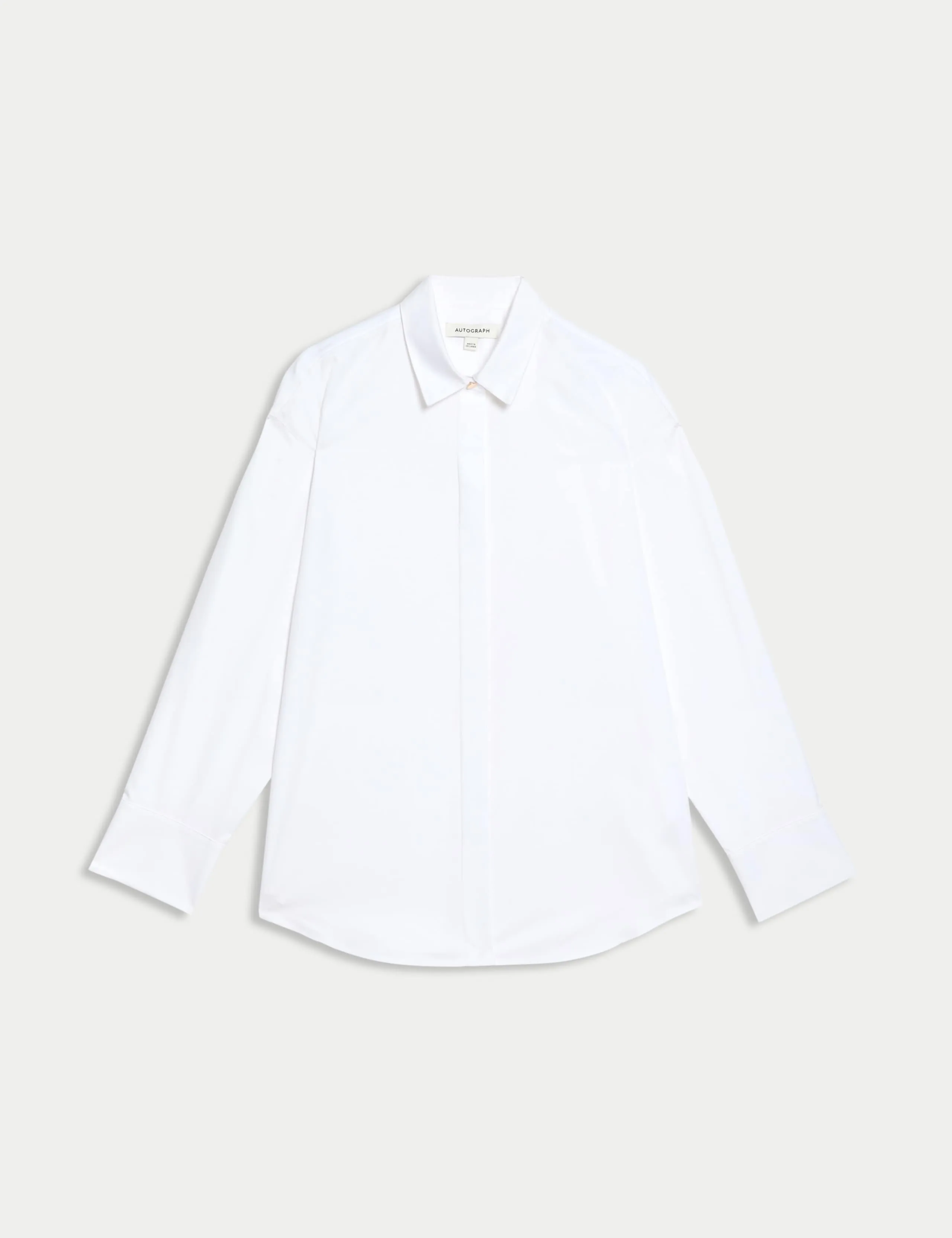Pure Cotton Collared Relaxed Shirt