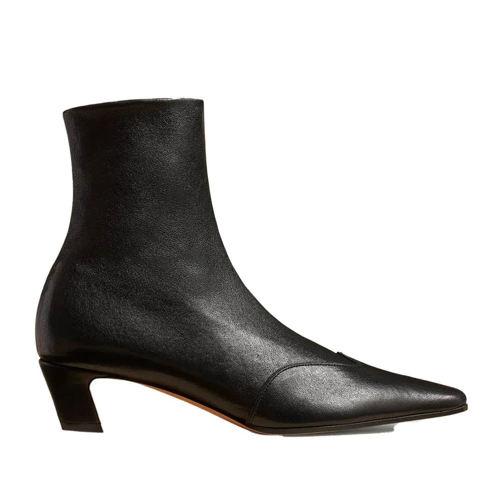 Nevada Stretch Leather Ankle Booties