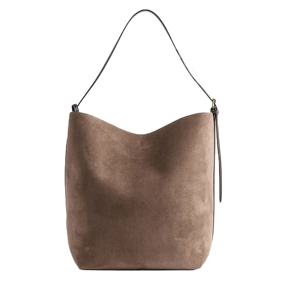 Vegan Suede Bucket Bag