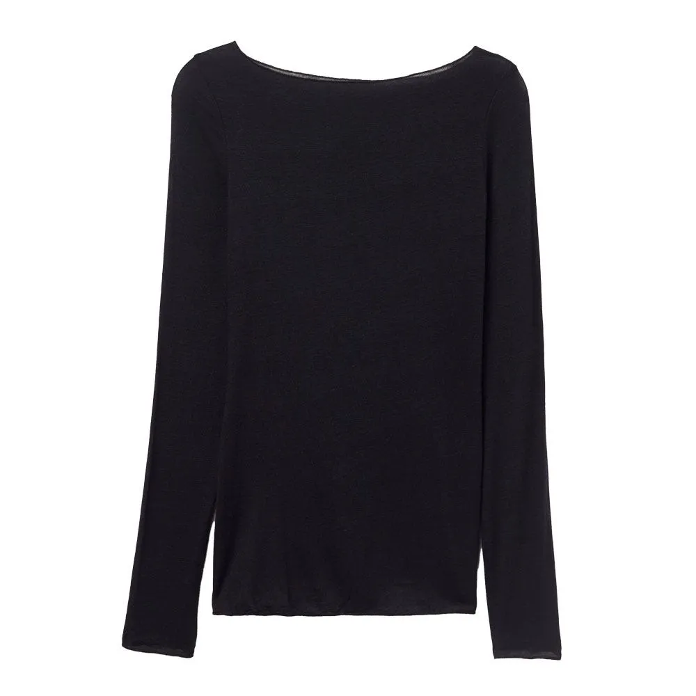 Boat Neck Modal Cashmere Ultralight Top