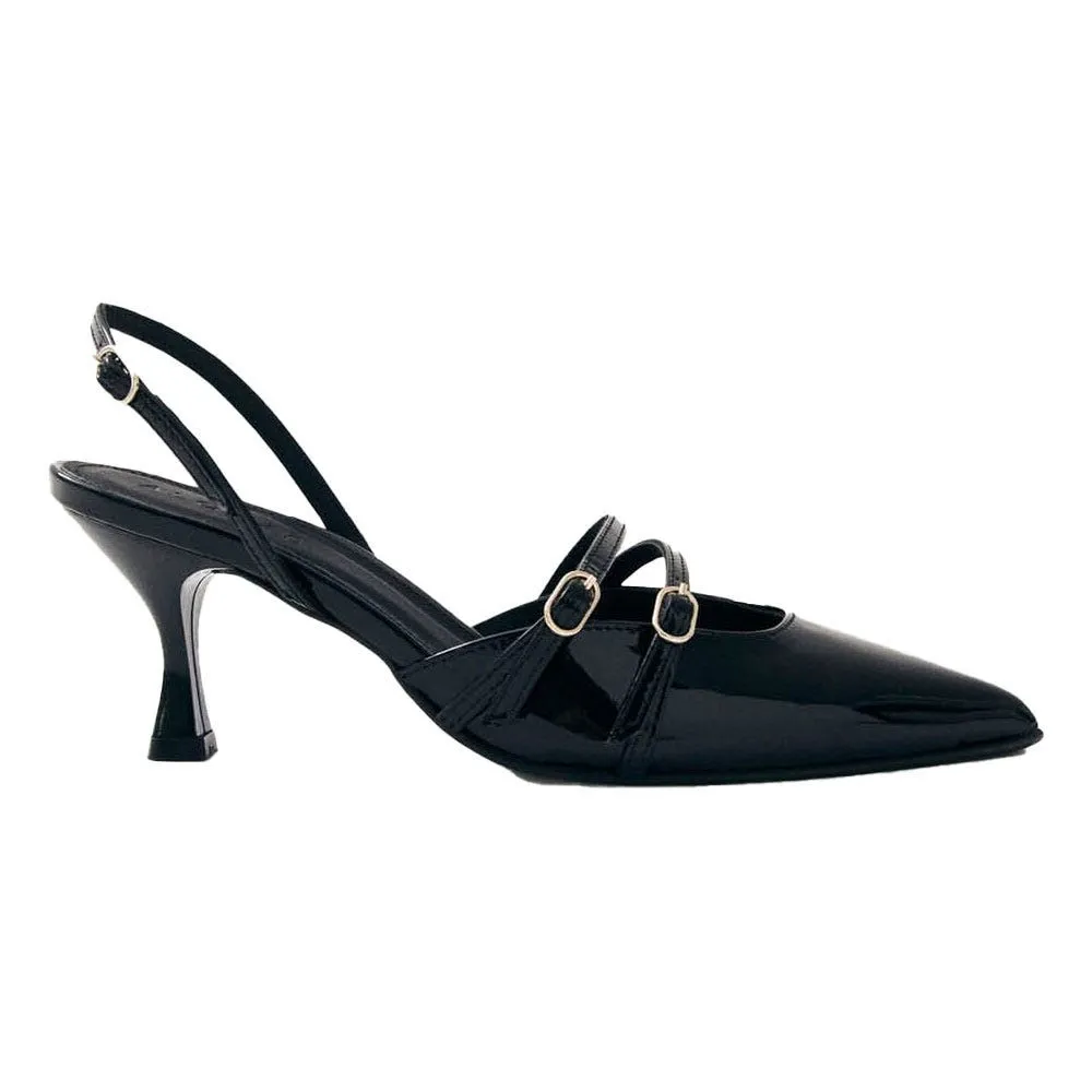 Joelle Black Patent Leather Pumps