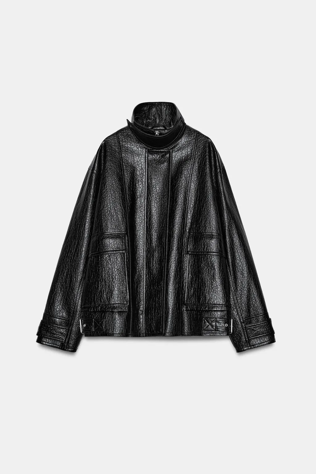 Oversize Leather Effect Jacket
