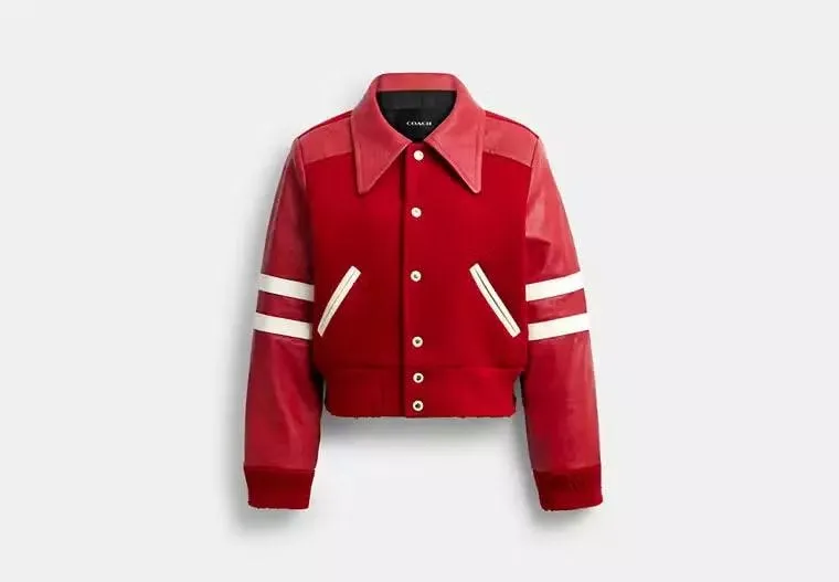 Stripe Wool Varsity Jacket