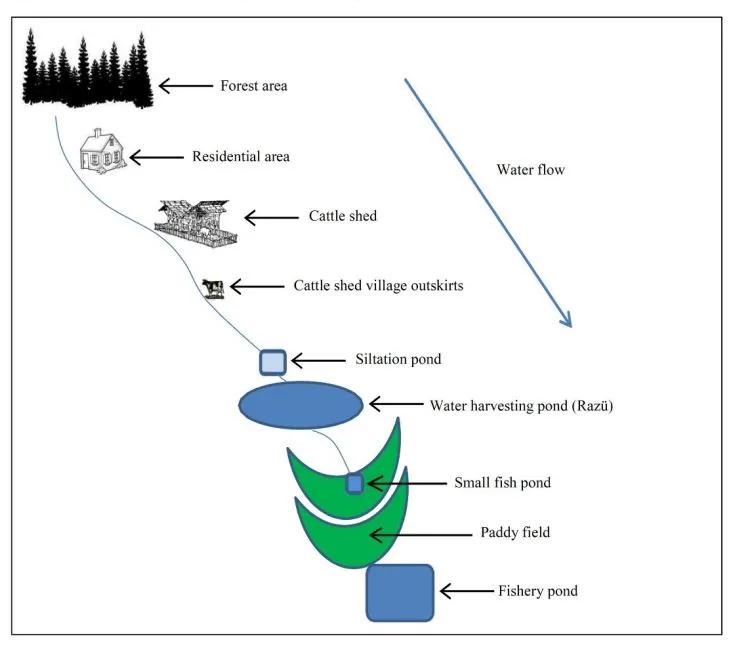 Schematic diagram of Zabo farming system.