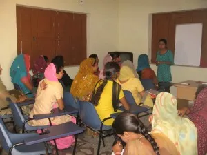 Thanks to the three- to four-month rigorous training course, rural women in Tikli and Aklimpur villages of Haryana can use the computer with élan. (Credit: Hemlata Aithani\WFS)