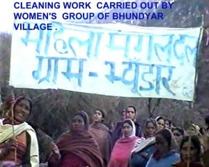 Starting day of Cleaning campaign by women of Bhyundar