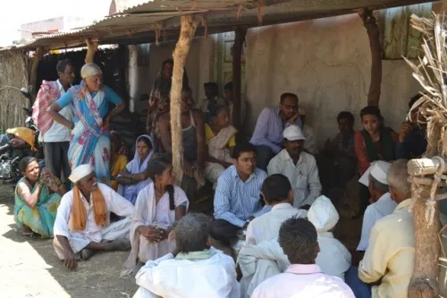 Villagers gathered around to find solutions to their water problems