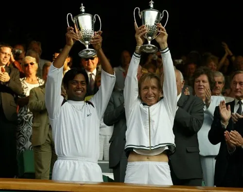 Leander winning Wimbledon with Martina - while suffering from a serious ailment