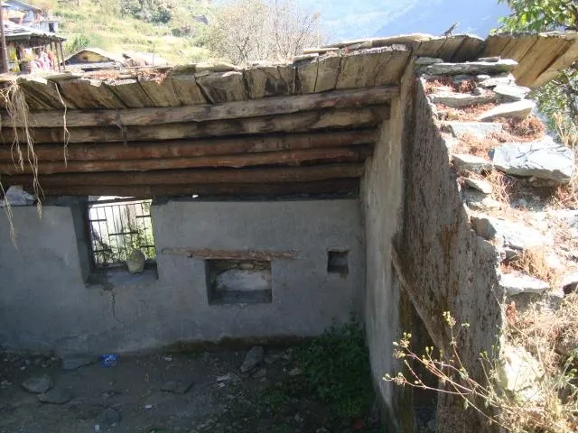 The damaged house - view from the inside