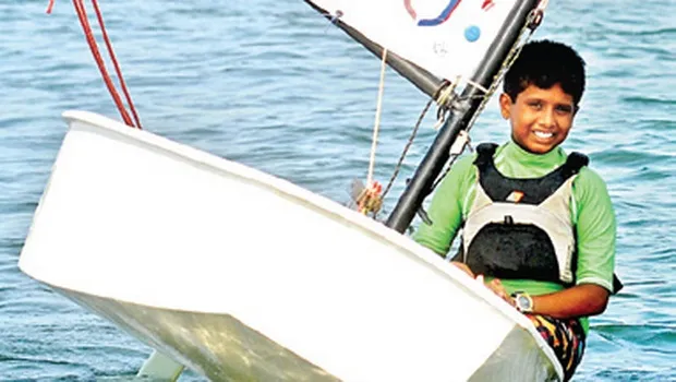 12-year-old Chitresh Tatha is the youngest sailor at the Asian Games 2014.
