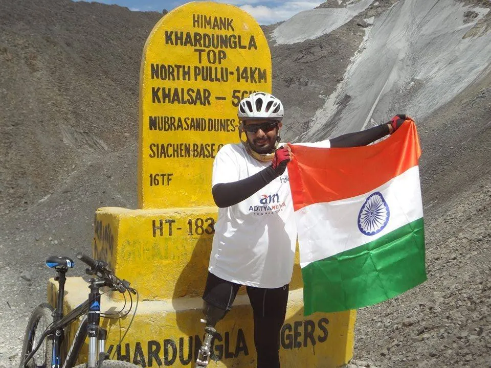 Manali to Khardung La has been Aditya's toughest journey so far.