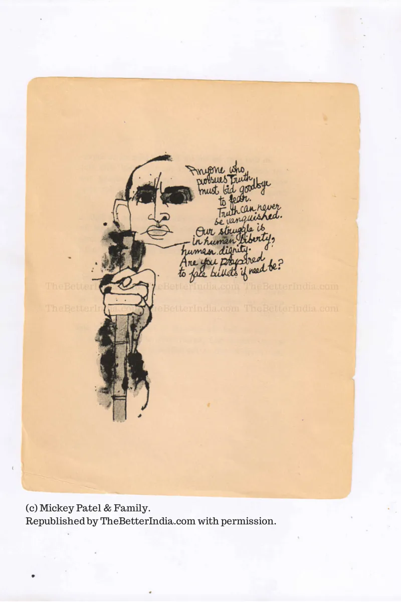 "Anyone who pursues Truth must bid goodbye to fear. Truth can never be vanquished. Our struggle is in human liberty, human dignity. Are you prepared to face bullets if need be?"
