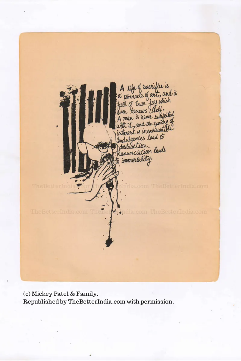 "A life of sacrifice is a pinnacle of art, and is full of true joy which ever renews itself. A man is never surfeited with it, and the spring of interest is inexhaustible. Indulgences lead to destruction. Renunciation leads to immortality"