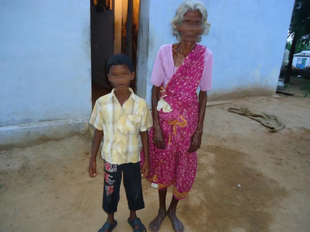 Child with his grandmother.