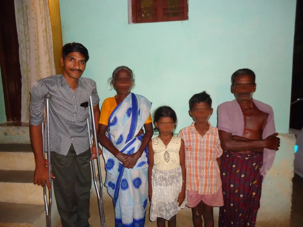 Children with relatives.