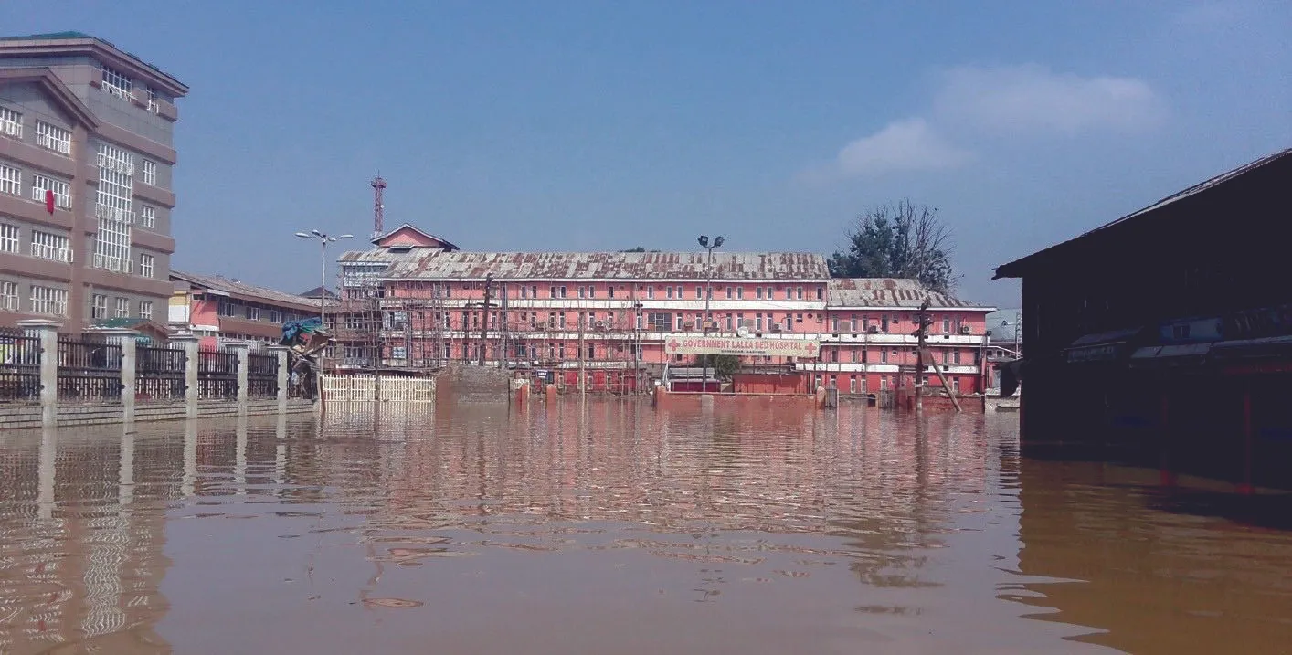 Dr Shahnaaz Teing, Head of Department - Gynaecology and Obstetrics at Lal Ded Hospital, the only government-run maternity hospital in the Valley, had a tough challenge at hand after the facility’s ground floor was submerged leaving electricity supply room and blood bank defunct.  (Credit: Shazia Yosuf\WFS)