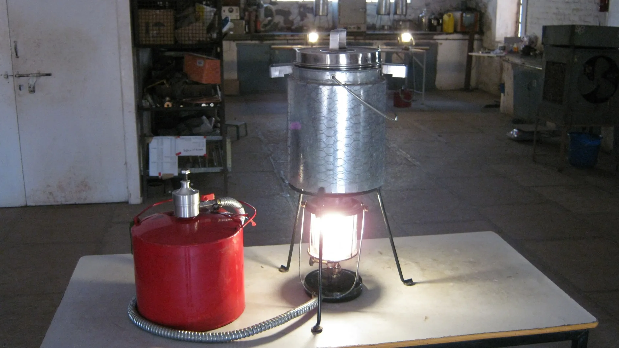 Lanstove- a lamp and also a stove.