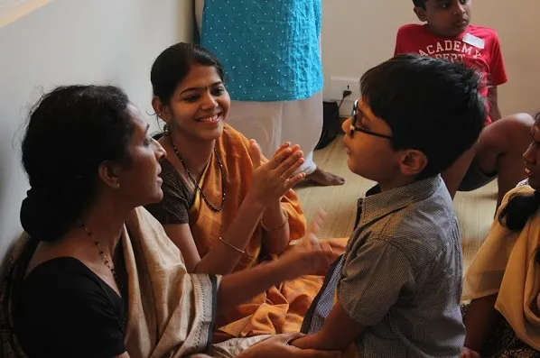 Jayashri (left) at the Ability Foundation.