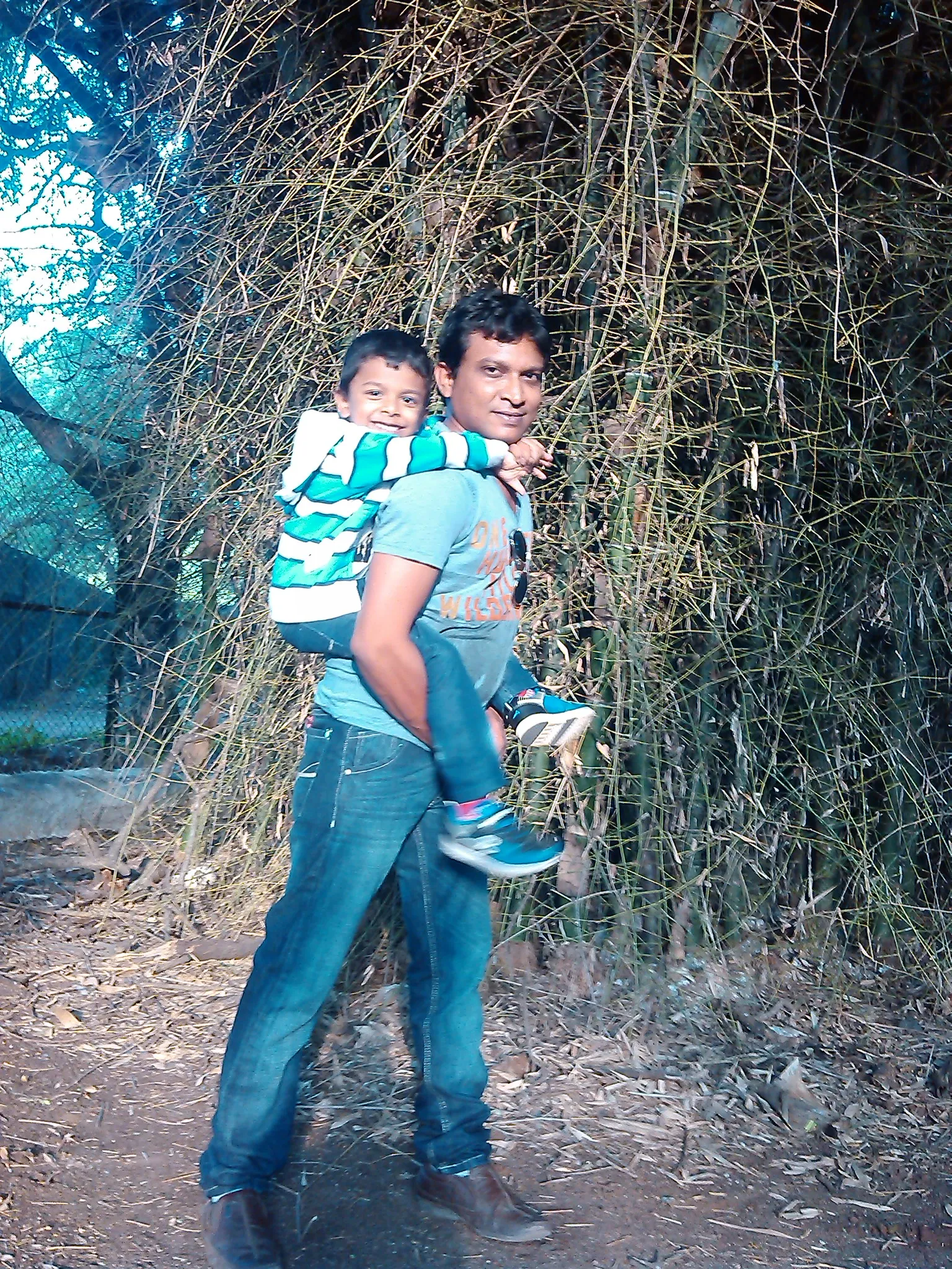Gopinath with his son.