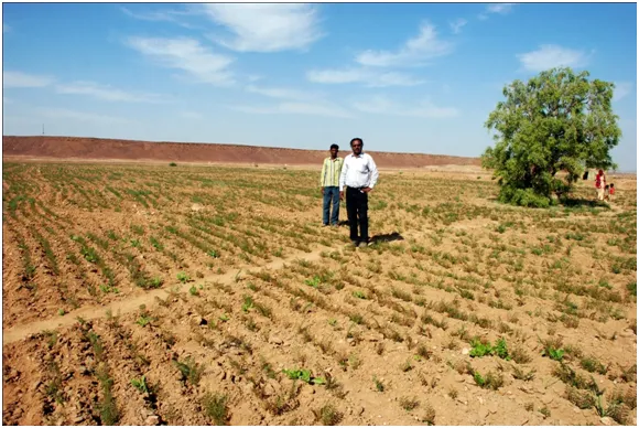 Jethu SIngh in one of the farms that follows Khadin.