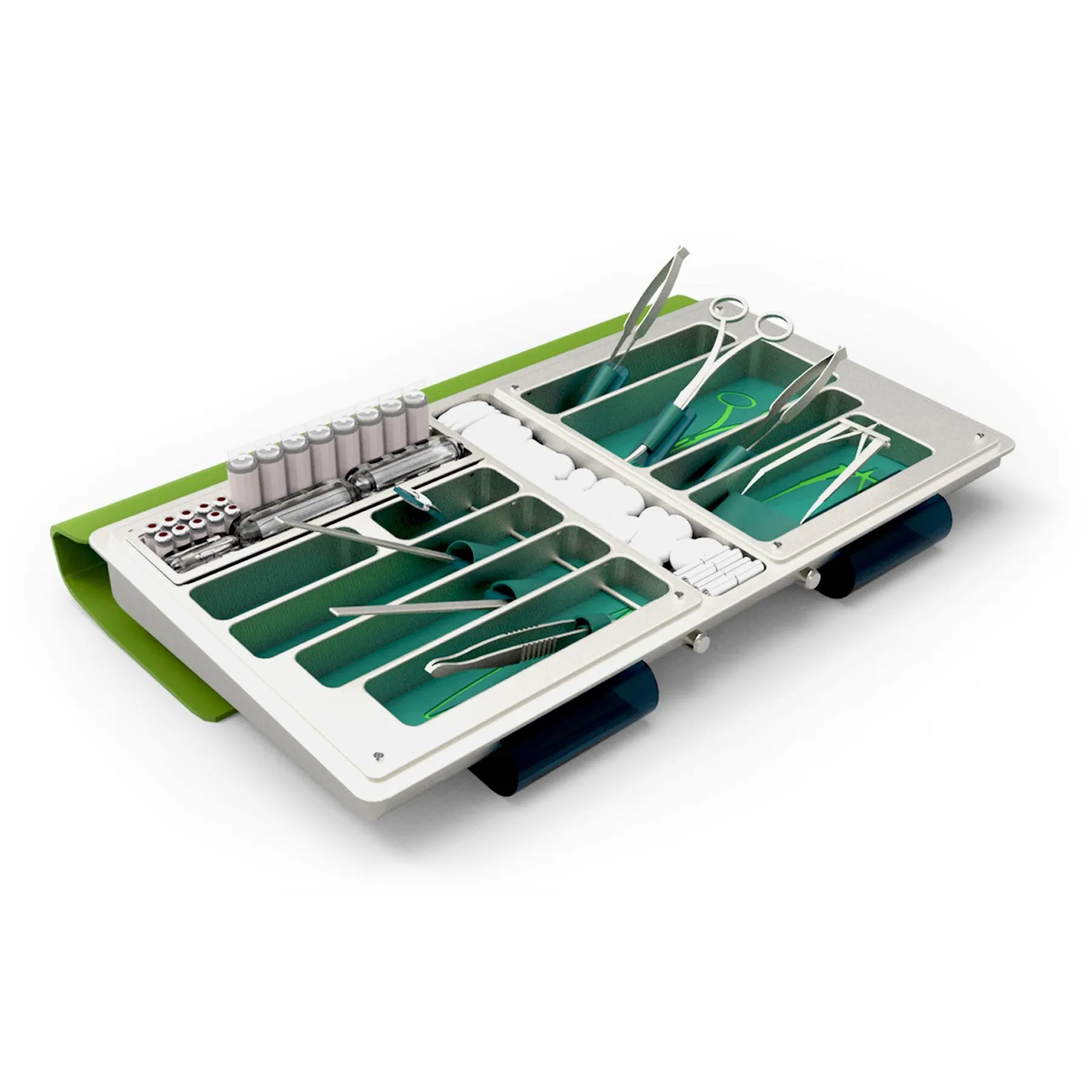 Cornea care kit with just eight instruments.