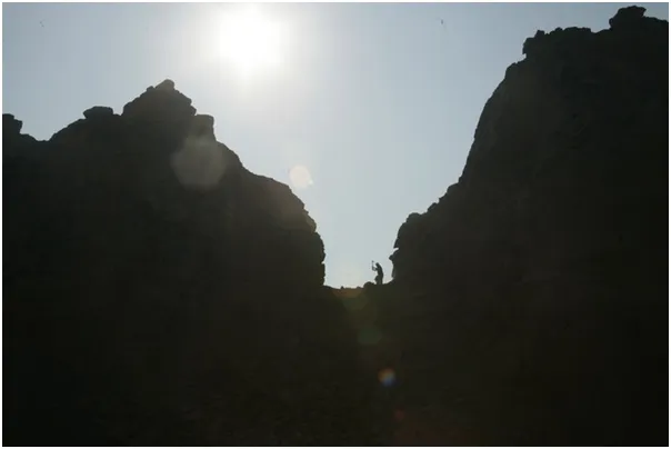 After he had chipped at the mountain for 10 years, people saw the cleft