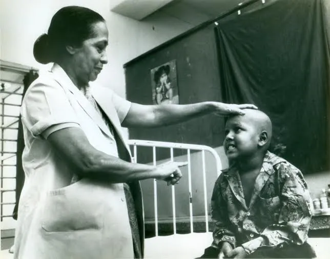 Early days: Dr V Shanta found her calling when she joined the cancer ward of the government hospital in Chennai.