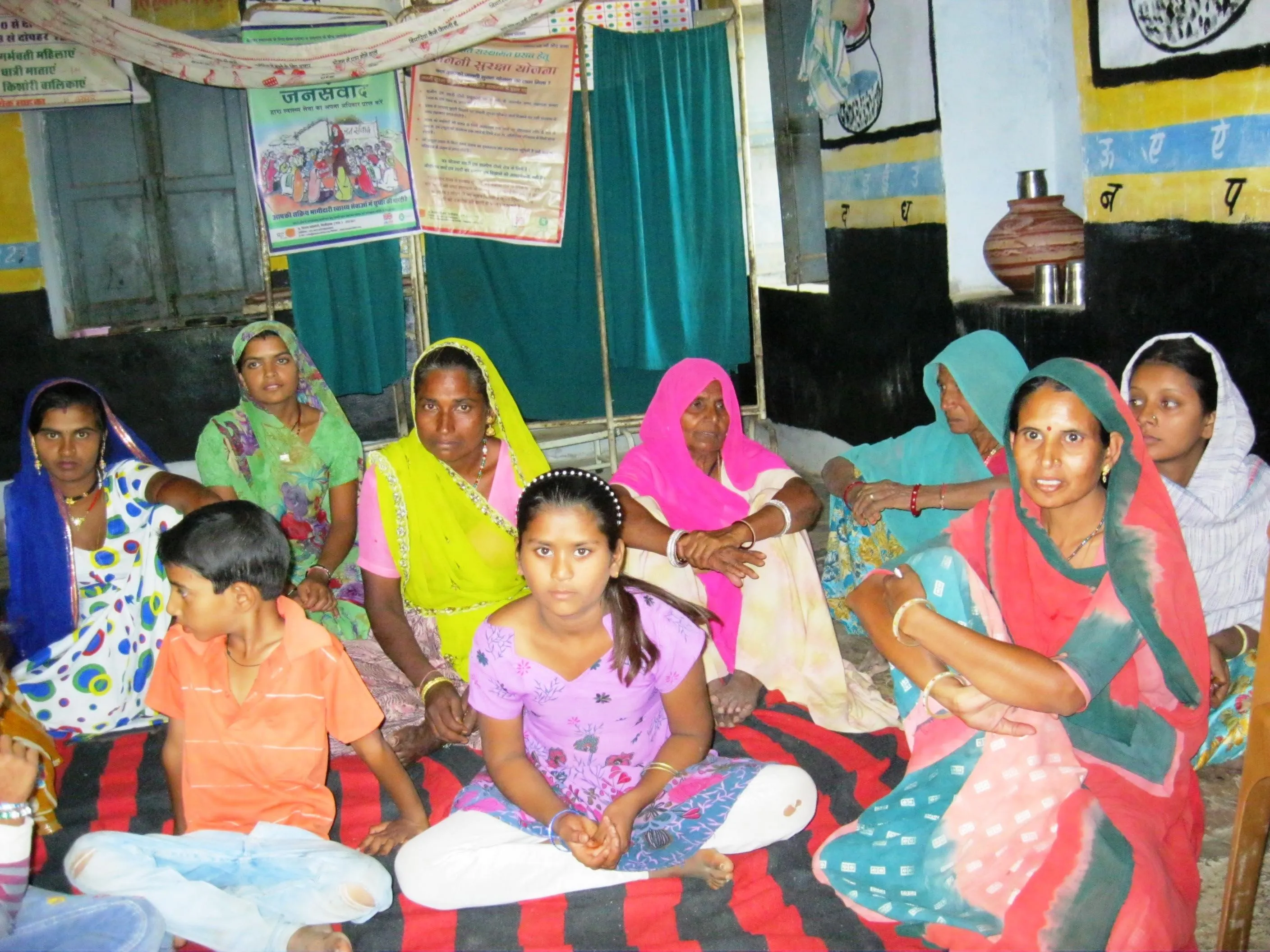 Meetings like these are a regular affair in Bheru Singhji ka Kheda village in Chittorgarh block of Chittorgarh district in Rajasthan, where Village Health Sanitation and Nutrition Committee members interact with the people to seek their opinion on the best way to utilise the annual untied funds. (Credit: Annapurna Jha\WFS)