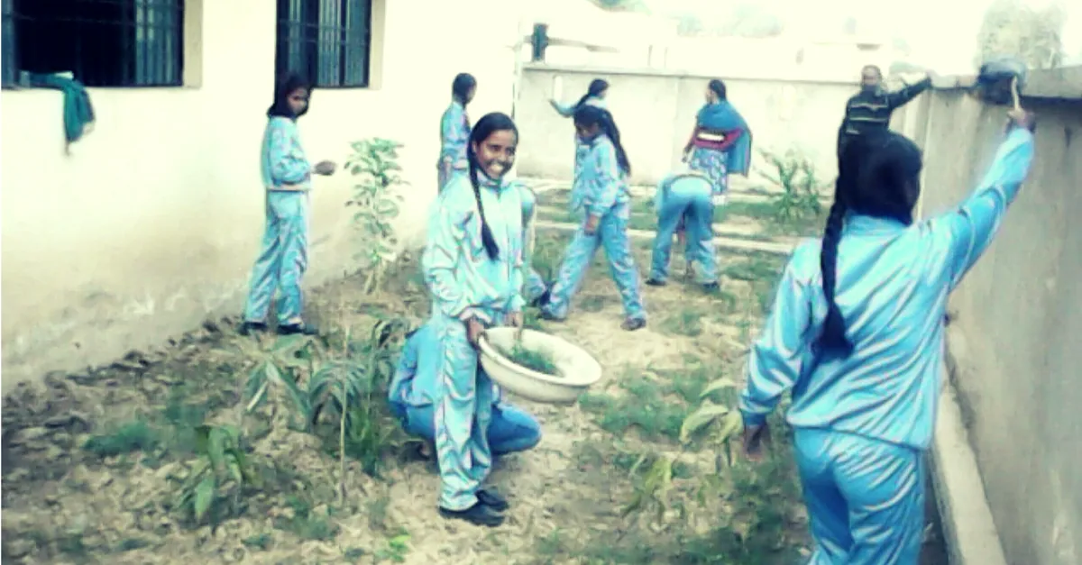 Thanks to the girls' efforts, the school is transformed.