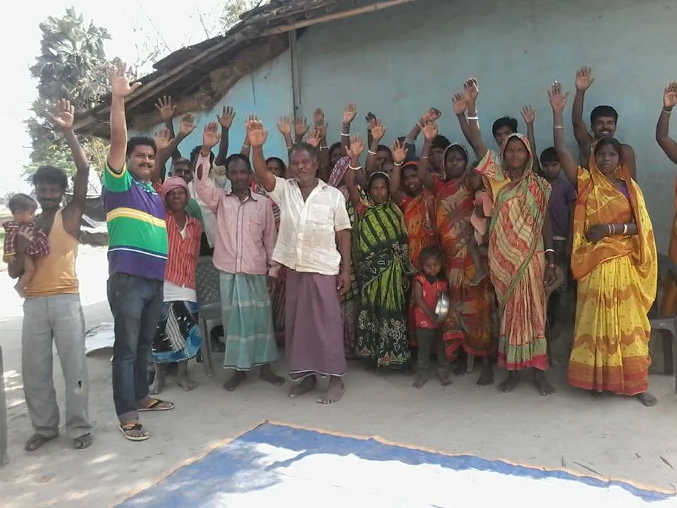 Rai Tola Village members enthusiastically pledging for Swachh Bharat in Malda district (Bengal)