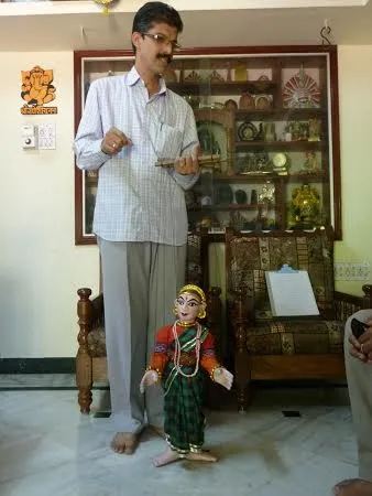 Bhaskar Kamath with string puppet.