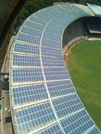 Chinnaswamy stadium is probably the first sport complex in the country to get solar power at such large scale.