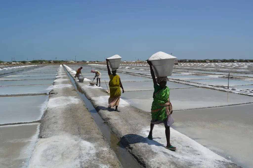 Long working hours under hot sun make the working condition very difficult for the workers.