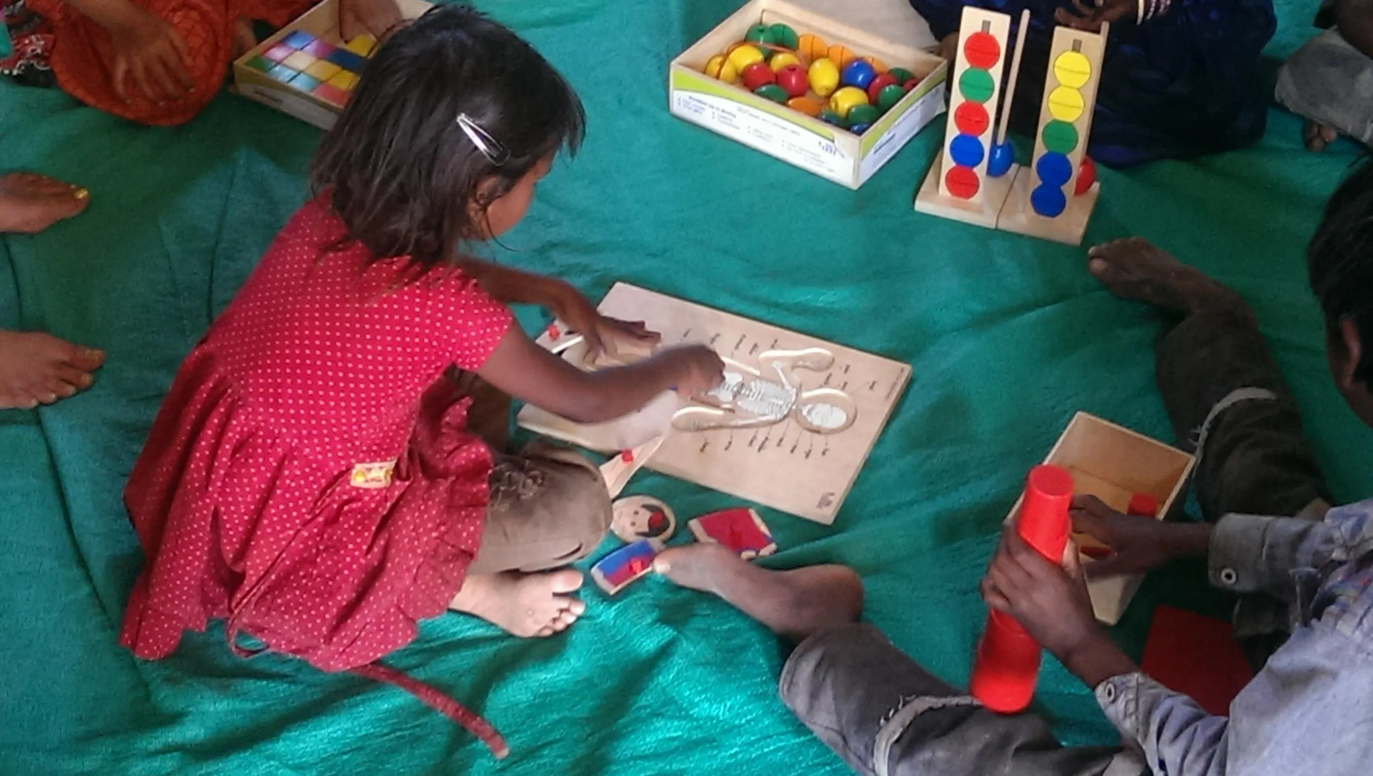 Montessori provides children freedom to learn on their own.