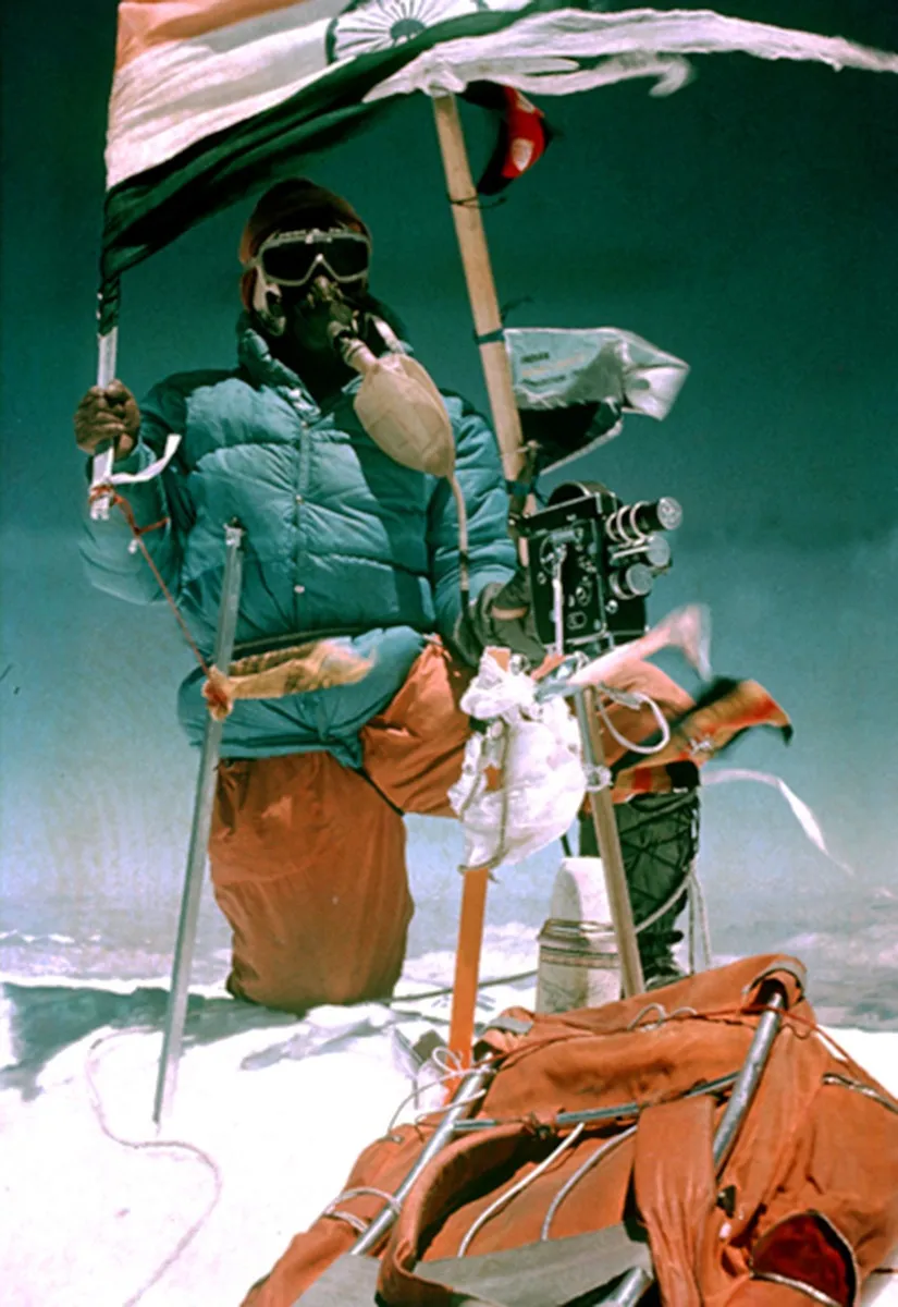C P Vohra on the peak of Mount Everest 