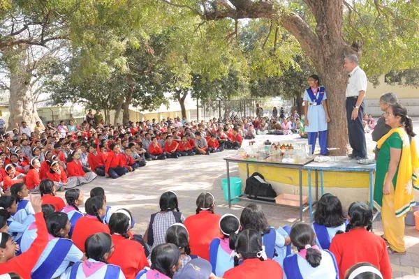 Mr. Sharad Godse conducting a workshop in a school in Nagaland  