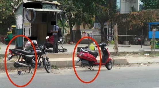 Makeshift puncture shops. The signage however reads as 'Footwear'