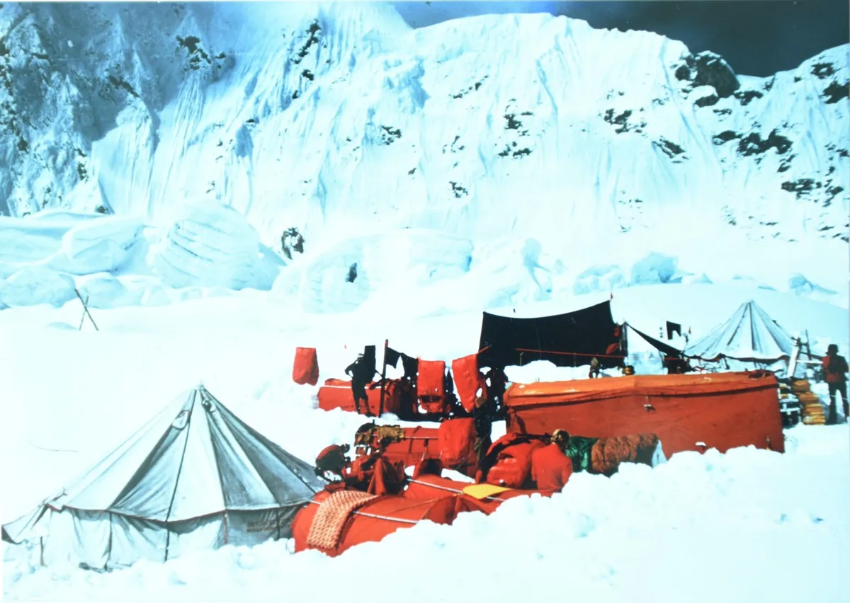 The 1965 base camp at 17,800 feet. 