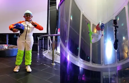 Poorva was one of the 14 kids who created the world record in indoor sky diving.