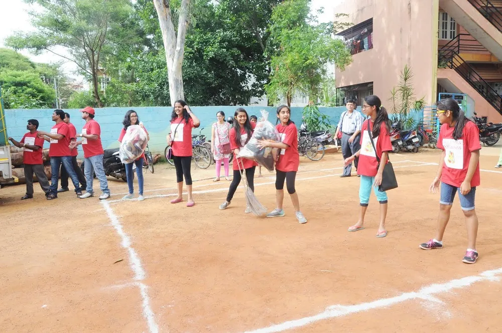 They formed human chains to deliver supplies into the school premises 