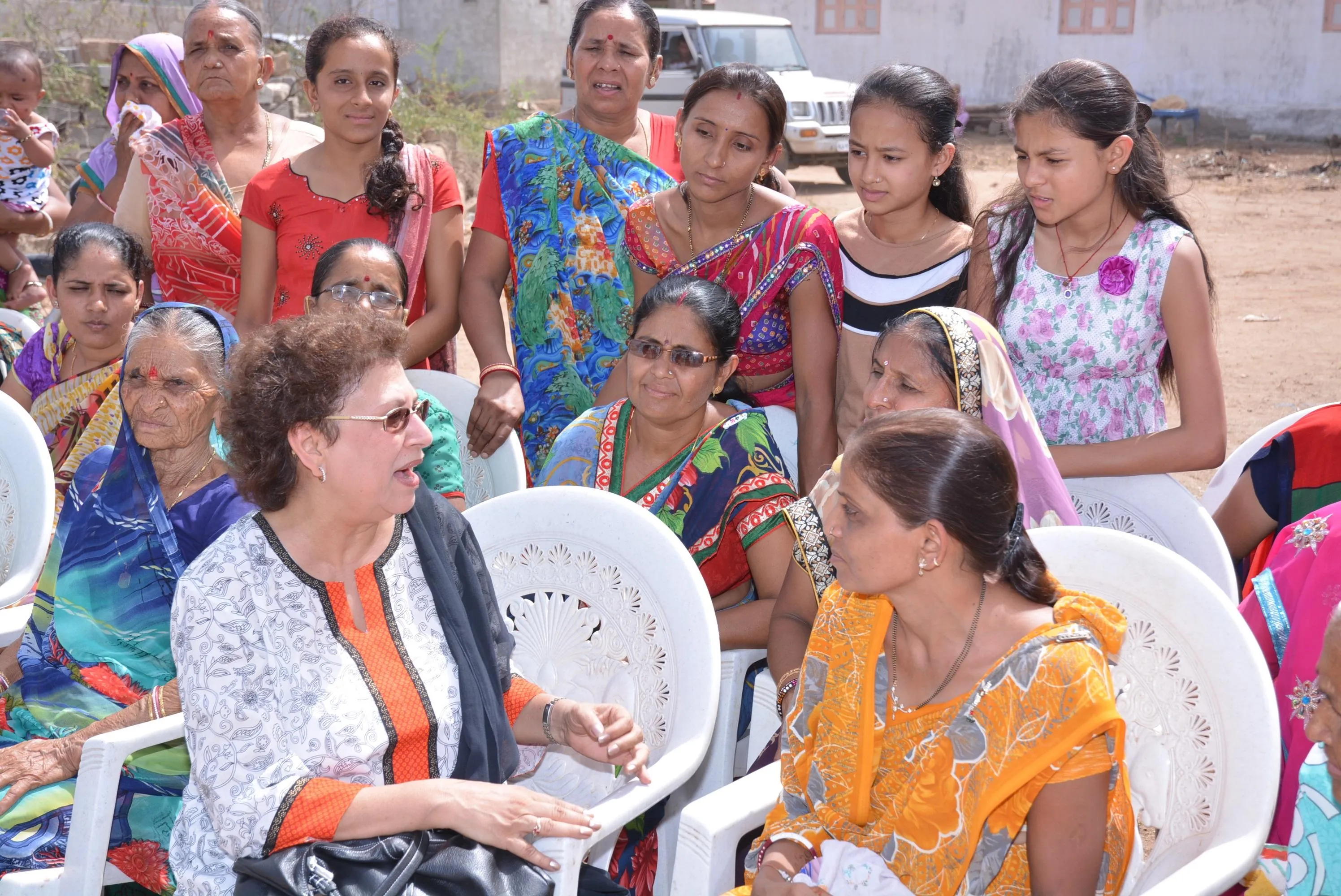 Happy residents of Gandhigram