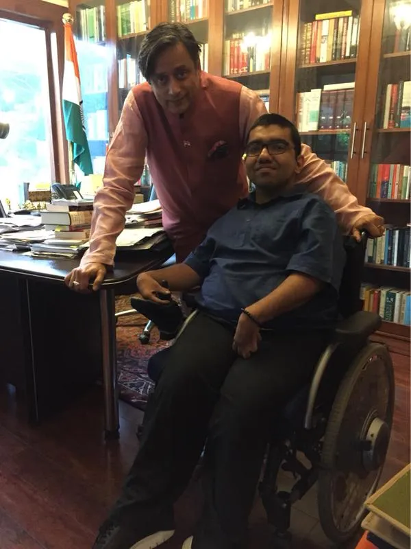 Nipun with Shashi Tharoor