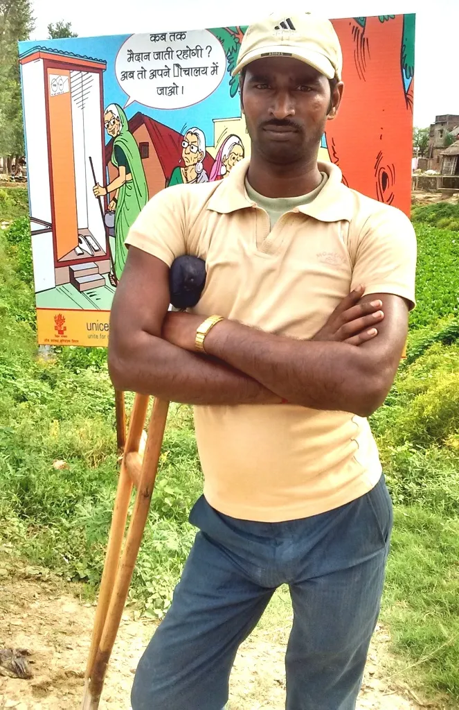 Dheeraj is a polio patient and sanitation champion