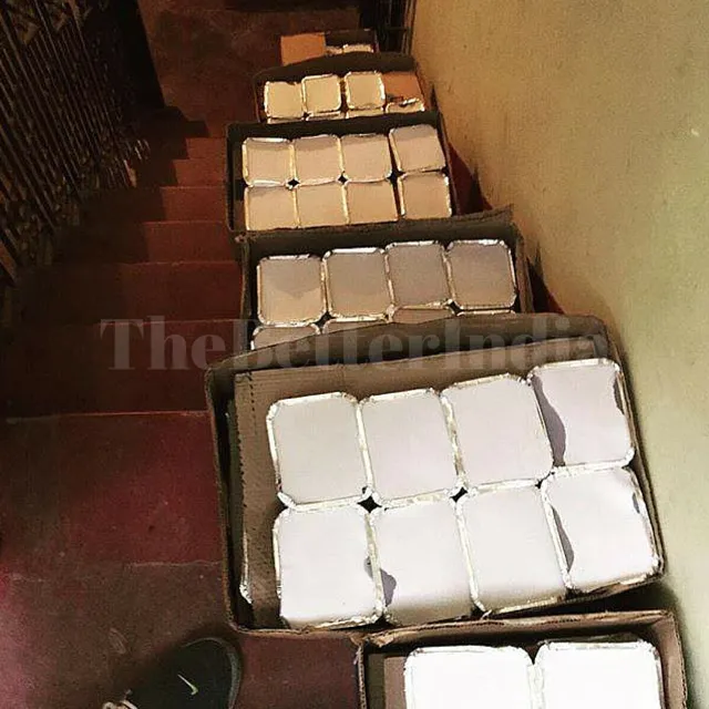 Food packed and ready to go. In Kolkata 