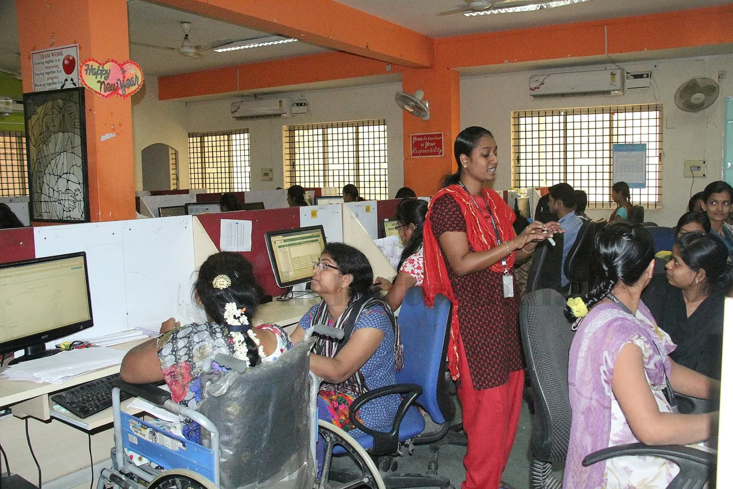 Training session in progress for Non-Voice Process Executives