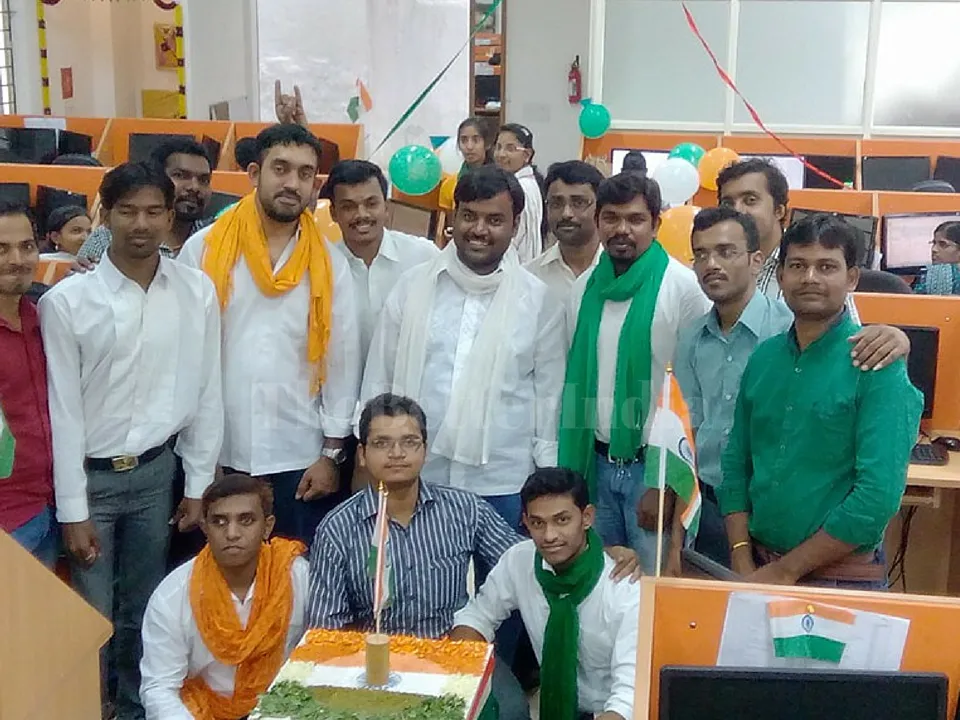 Some of the Vindhya team members celebrating Independence Day 2015