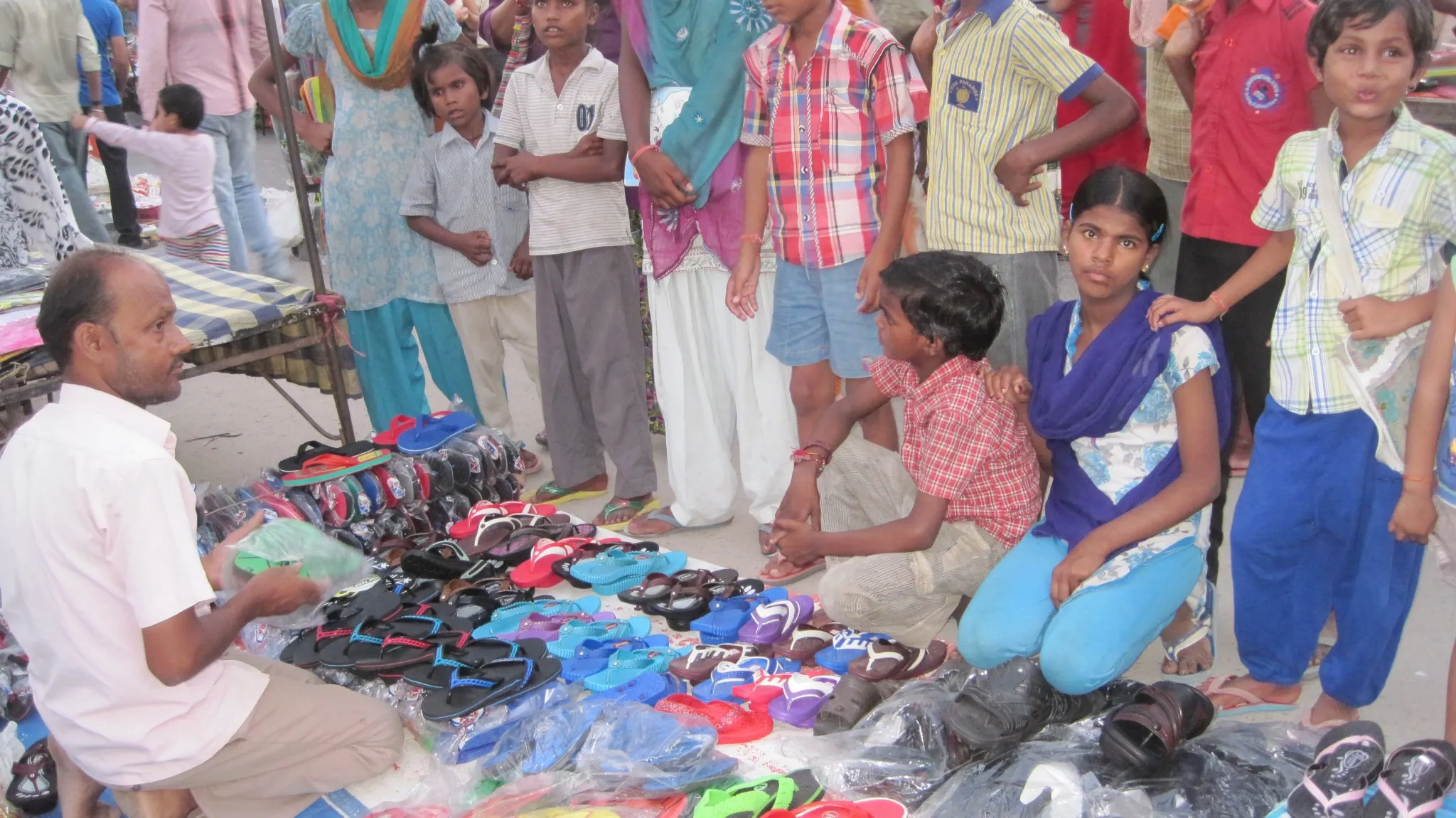 The kids, at shukkar bazaar (Friday market)
